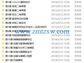 Creo 3.0中文版从入门到精通视频教程下载（含素材）