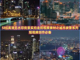 58G高清无水印街景实拍走拍视频素材之城市夜景系列