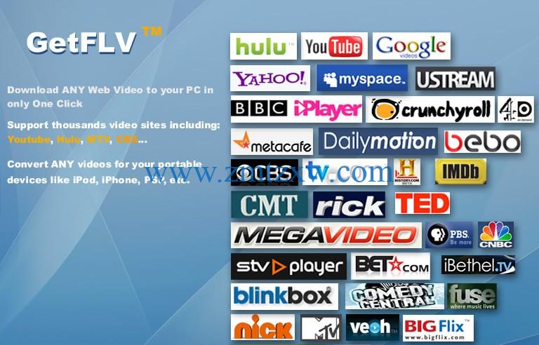 一款集FLV视频下载、管理、转换并播放的实用工具集，GetFLV9.1免费下载